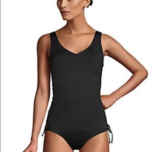 Land’s End Plus Size and Standard Size adjustable sides and straps tankini black